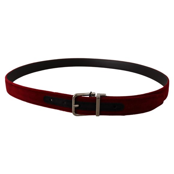Dolce & Gabbana Black Jacquard Stripes Silver Metal Buckle Belt